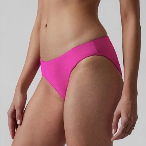 Athleta L electric fuchsia pink Clean Medium bottom bikini swim bathing suit sun - Picture 3 of 4